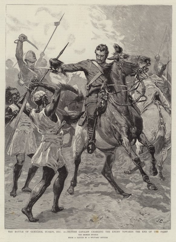 गामेइज़ की लड़ाई, सुकिन, 20 दिसंबर, ब्रिटिश कैवेलरी दुश्मन को लड़ाई के अंत की ओर ले जा रही है द्वारा जॉन चार्लटन