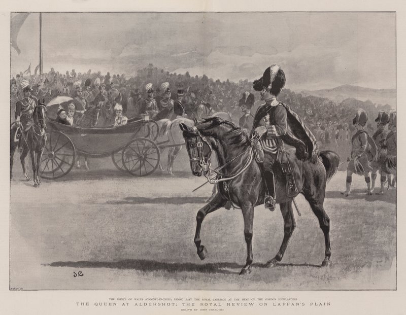 एल्डर्सशॉट में रानी, लाफ़ान के मैदान पर शाही समीक्षा द्वारा जॉन चार्लटन