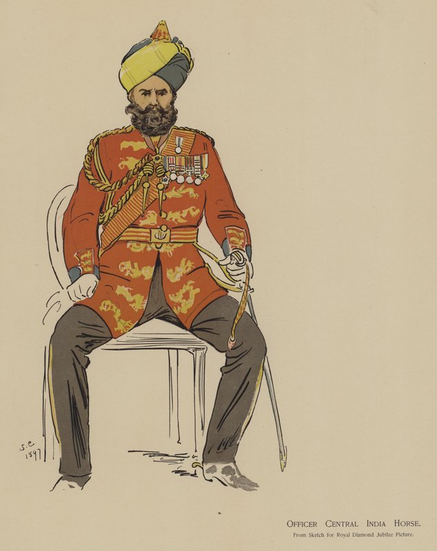 ऑफिसर सेंट्रल इंडिया हॉर्स (कलर लिथो) द्वारा जॉन (बाद में) चार्लटन