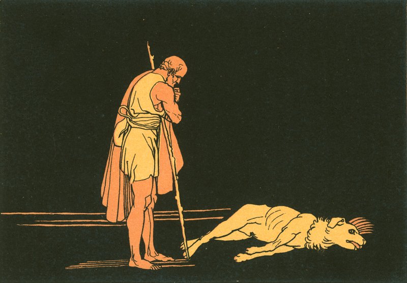 Ulysses और उसका कुत्ता द्वारा जॉन फ्लैक्समैन