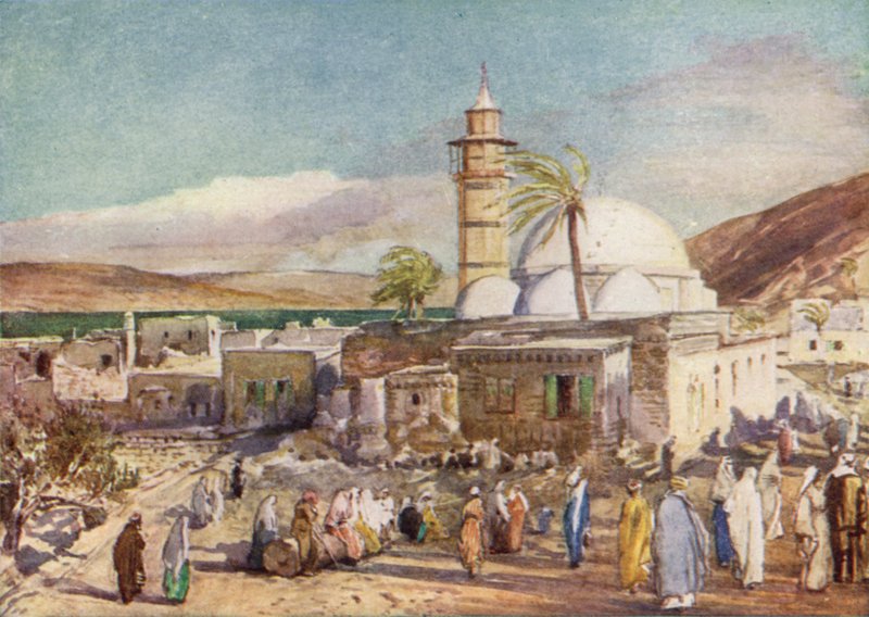 Tiberias में मस्जिद और गलील झील द्वारा जॉन फुललीवे