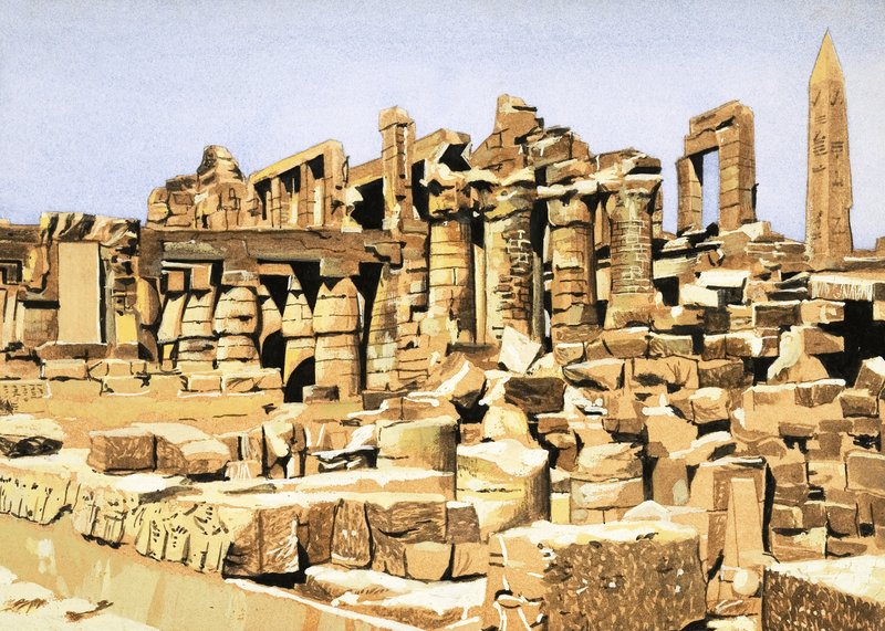 कर्णक के अमून के मंदिर के खंडहर द्वारा जॉन मार्शल