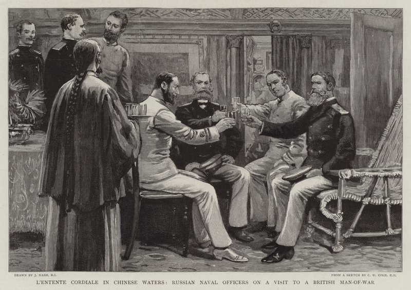 L&39;Entente Cordiale में चीनी वाटर्स, एक ब्रिटिश मैन-ऑफ-वार की यात्रा पर रूसी नौसेना अधिकारी द्वारा जोसेफ नैश