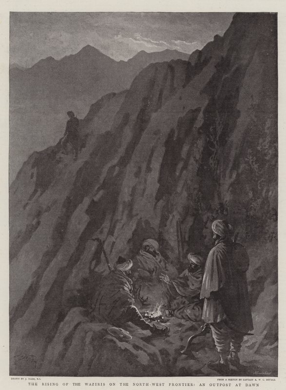 उत्तर-पश्चिम सीमा पर वज़ीरियों की राइजिंग, डॉन में एक चौकी द्वारा जोसेफ नैश