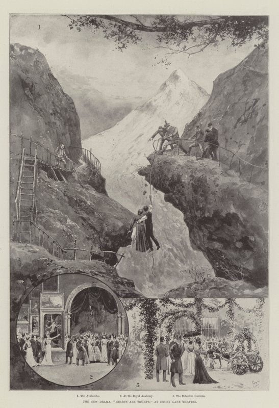 द ड्र्यू लेन थिएटर में द न्यू ड्रामा, हार्ट्स ट्रंप हैं द्वारा जोसेफ हॉलैंड ट्रिंगहैम
