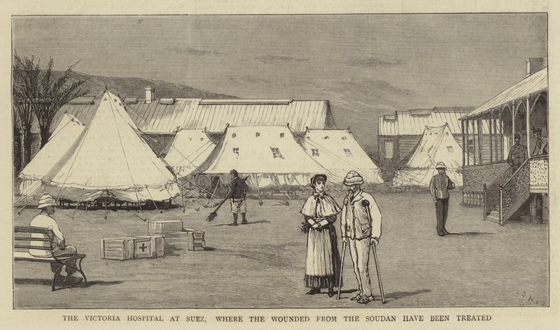 स्वेज में विक्टोरिया अस्पताल, जहां सौदान से घायल का इलाज किया गया है द्वारा जोसेफ नैश