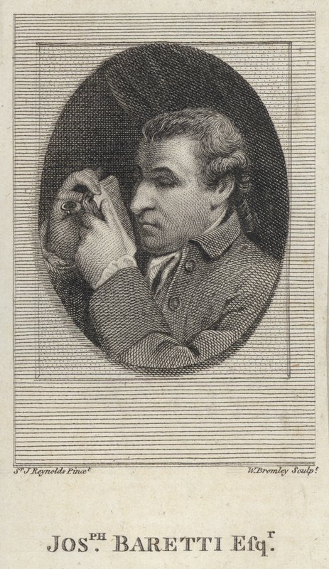 Giuseppe Marc'Antonio Baretti, इतालवी लेखक और आलोचक (उत्कीर्णन) द्वारा जोशुआ (बाद) रेनॉल्ड्स
