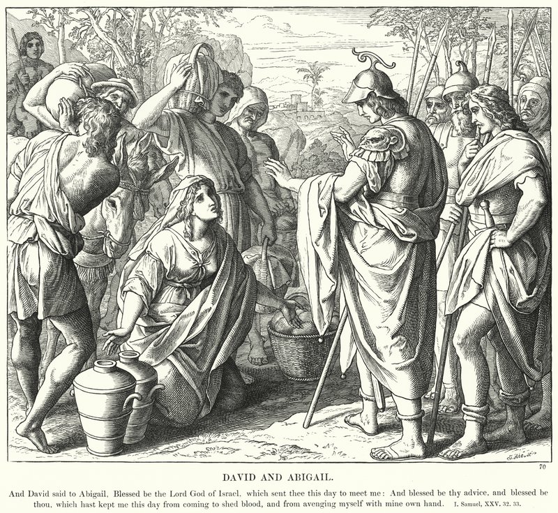 डेविड और अबीगैल (उत्कीर्णन) द्वारा जूलियस (बाद में) श्नोरर वॉन कैरोलसफील्ड