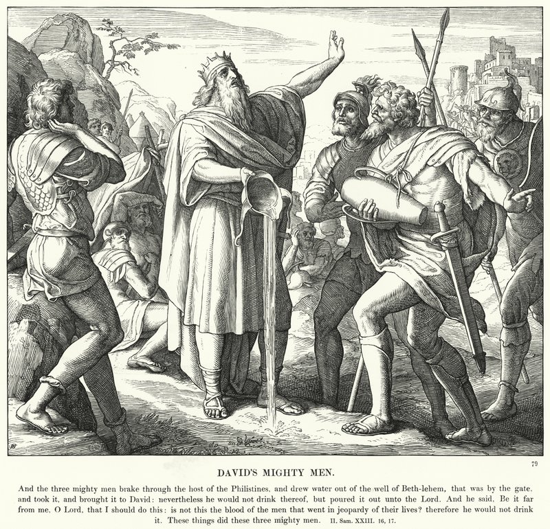 डेविड के पराक्रमी पुरुष (उत्कीर्णन) द्वारा जूलियस (बाद में) श्नोरर वॉन कैरोलसफील्ड