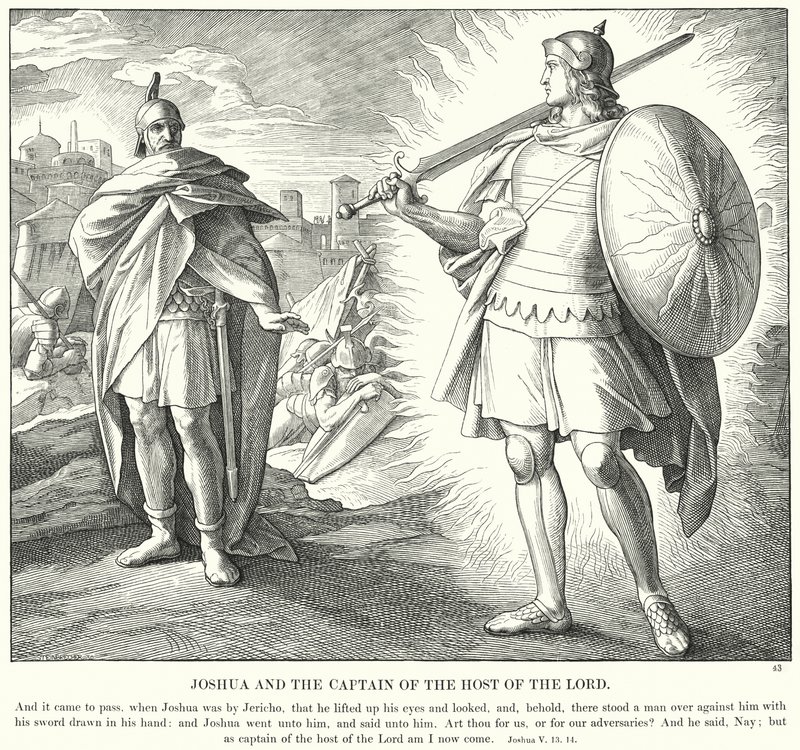 यहोशू और यहोवा के यजमान के कप्तान (उत्कीर्णन) द्वारा जूलियस (बाद में) श्नोरर वॉन कैरोलसफील्ड