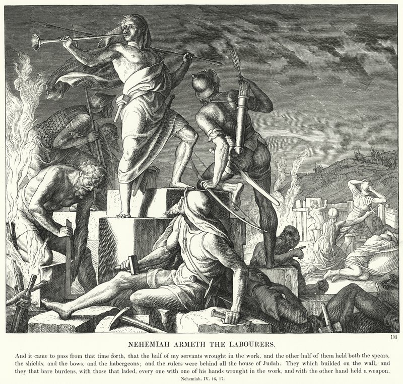 नहेमायाह आर्मेथ द लेबरर्स (उत्कीर्णन) द्वारा जूलियस (बाद में) श्नोरर वॉन कैरोलसफील्ड