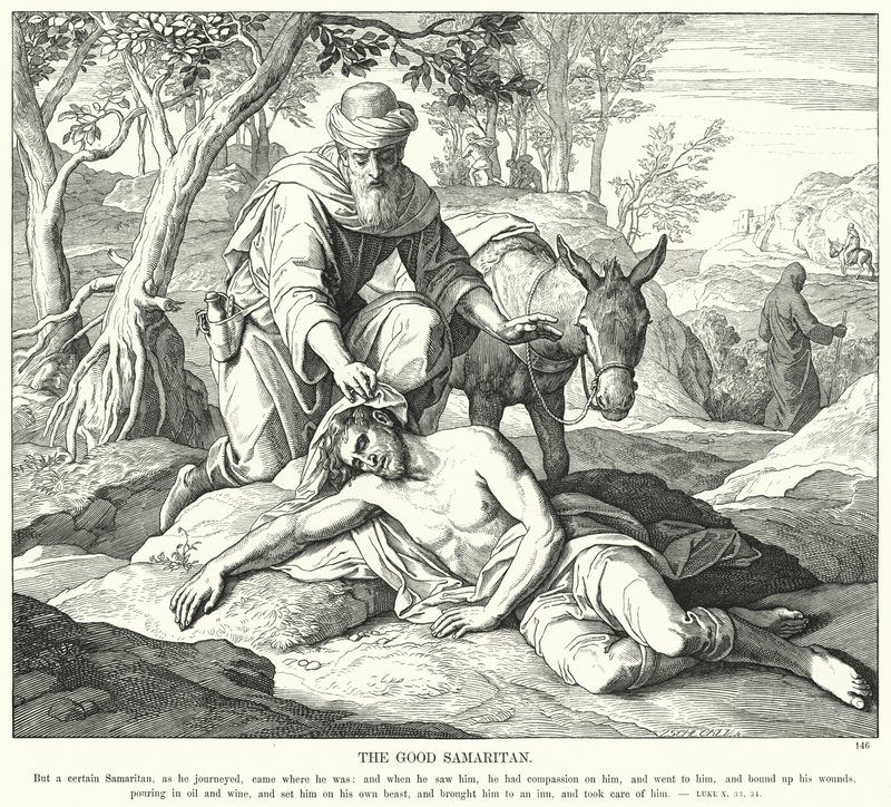 अच्छा सामरी (उत्कीर्णन) द्वारा जूलियस (बाद में) श्नोरर वॉन कैरोलसफील्ड