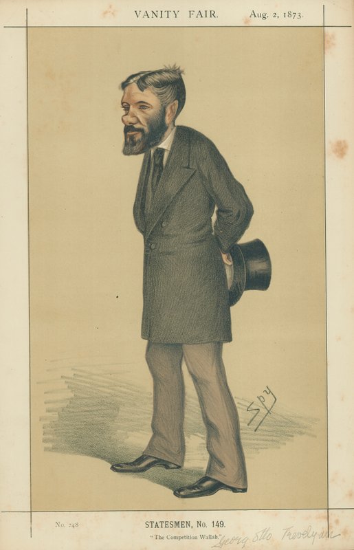 मिस्टर जॉर्ज ओटो ट्रेवेलियन, द कॉम्पिटीशन वालेह, 2 अगस्त 1873, वैनिटी फेयर कार्टून द्वारा लेस्ली मैथ्यू वार्ड