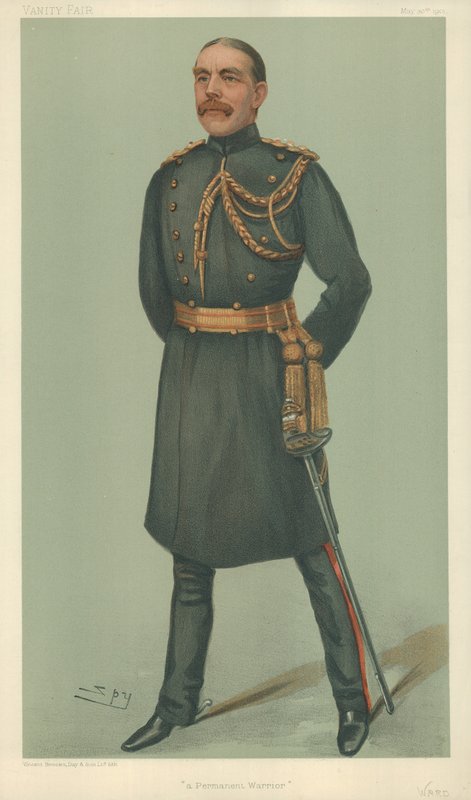 श्री विलियम डुडले वार्ड, एक स्थायी योद्धा, 30 मई 1901, वैनिटी फेयर कार्टून द्वारा लेस्ली मैथ्यू वार्ड