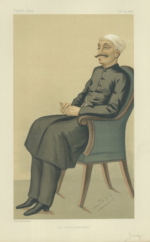 नवाब सर सलार जंग, एक भारतीय राजनेता, 14 अक्टूबर 1876, वैनिटी फेयर कार्टून द्वारा लेस्ली मैथ्यू वार्ड
