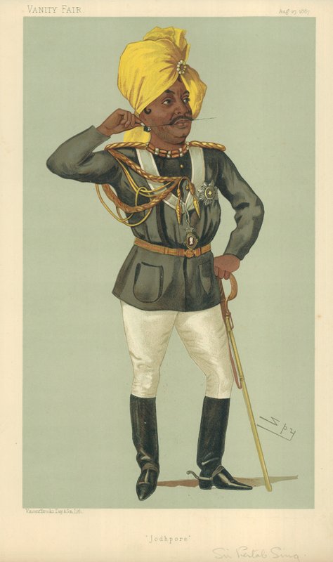 द मैराज सर परताब सिंग, जोधपुर, 27 अगस्त 1887, वैनिटी फेयर कार्टून द्वारा लेस्ली मैथ्यू वार्ड
