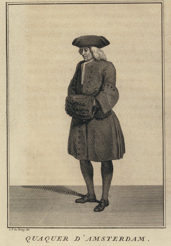 एम्स्टर्डम, नीदरलैंड से क्वेकर (उत्कीर्णन) द्वारा लुई फैब्रिसियस (बाद में) डबॉर्ग