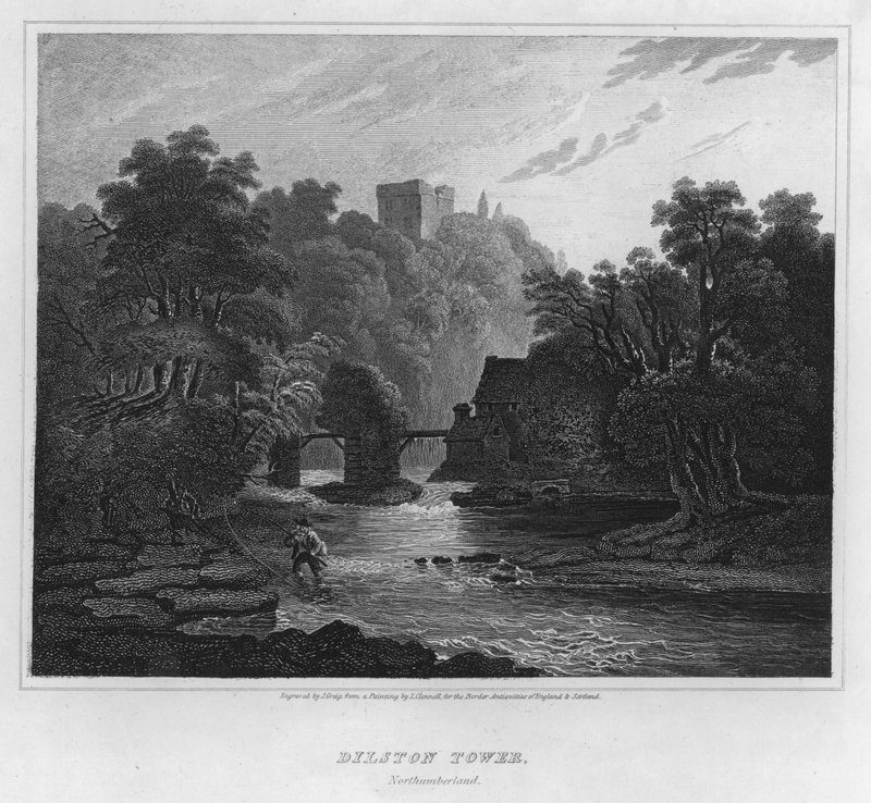 Dilston टॉवर, नॉर्थम्बरलैंड (उत्कीर्णन) द्वारा ल्यूक (बाद) क्लेनेल