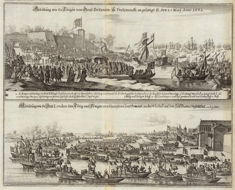1662 में ब्रिटेन में रॉयल्स के लिए भीड़ इकट्ठा हुई द्वारा मटौज द यंगर मेरियन