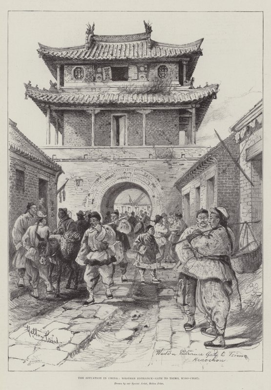 चीन में स्थिति, पश्चिमी प्रवेश-द्वार से त्सिमो, किआओ-चौ द्वारा मेल्टन प्रायर