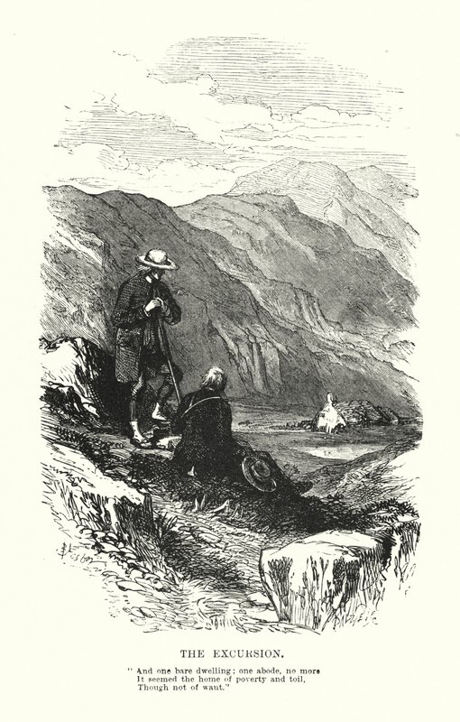 विलियम वर्ड्सवर्थ: भ्रमण (उत्कीर्णन) द्वारा माइल्स बिरकेट (बाद में) फोस्टर