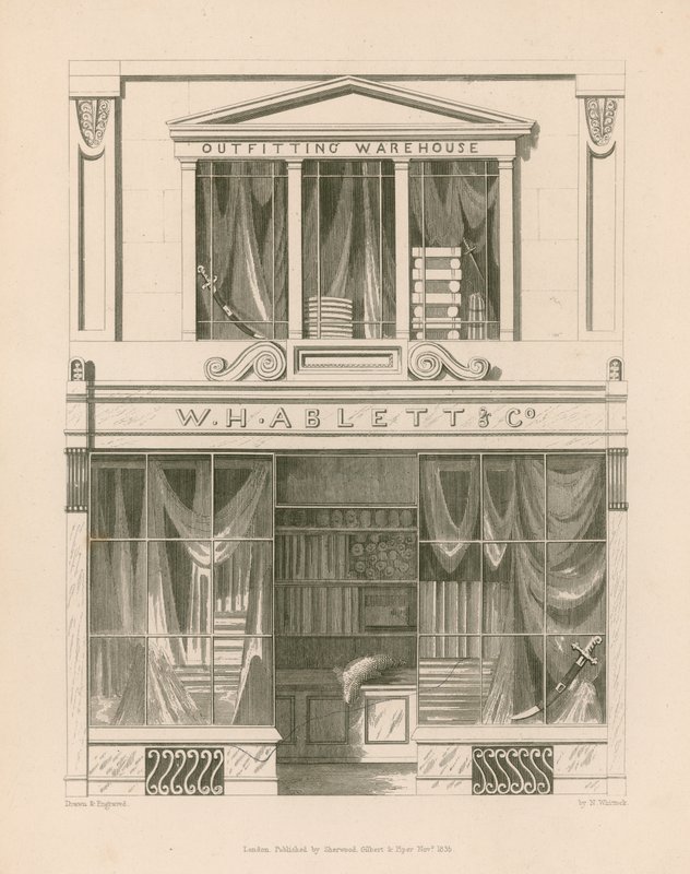 WH Ablett, Outfitting Warehouse, Cornhill, London के लिए खरीदारी करें द्वारा नाथनियल व्हिटॉक