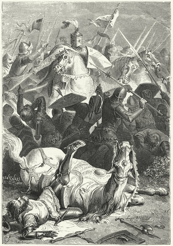 Torricella . की लड़ाई में गंभीर रूप से घायल Margrave Ezzelino III da Romano का कब्जा द्वारा निकोलो सनेसी