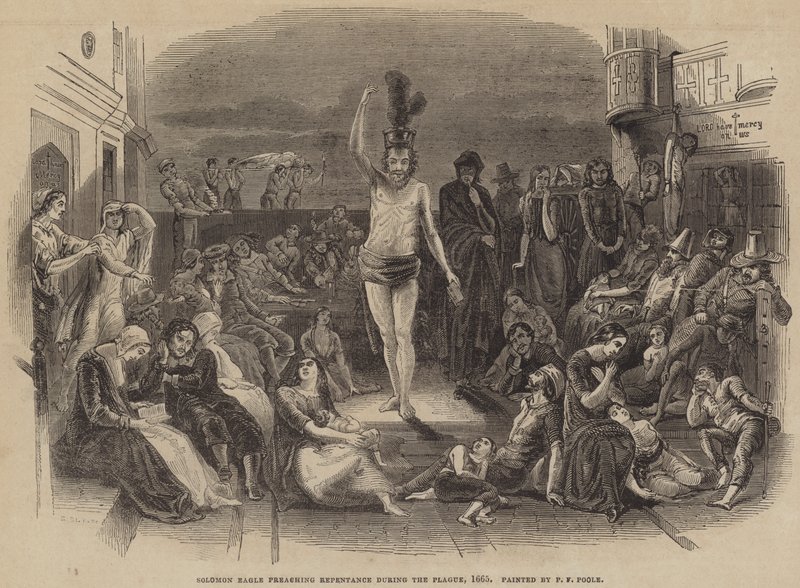 सोलोमन ईगल ने प्लेग, 1665 के दौरान पश्चाताप का उपदेश दिया द्वारा पॉल फाल्कनर पोल