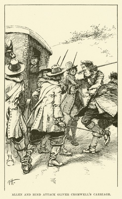 एलन और हिंद हमला ओलिवर क्रॉमवेल की गाड़ी (उत्कीर्णन) द्वारा पॉल हार्डी