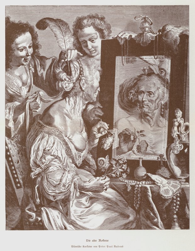 द ओल्ड कोक्वेट, c1630 (लिथो) द्वारा पीटर पॉल (बाद में) रूबेन्स