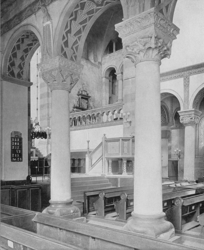 Michaeliskirche, एन्जिल गाना बजानेवालों के साथ इंटीरियर (बी / डब्ल्यू फोटो) द्वारा फ़ोटोग्राफ़र जर्मन
