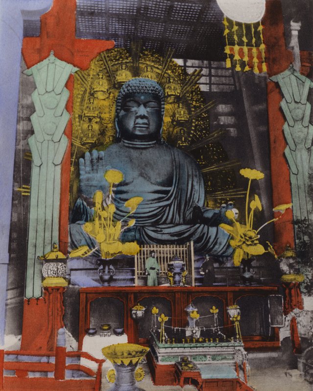 जापान, c.1912: जापान में सबसे बड़ा Daibutsu 749 से है और ऊंचाई 53 1/2 फीट है और चेहरा 16 फीट लंबा नारा (फोटो) में है द्वारा फोटोग्राफर जापानी