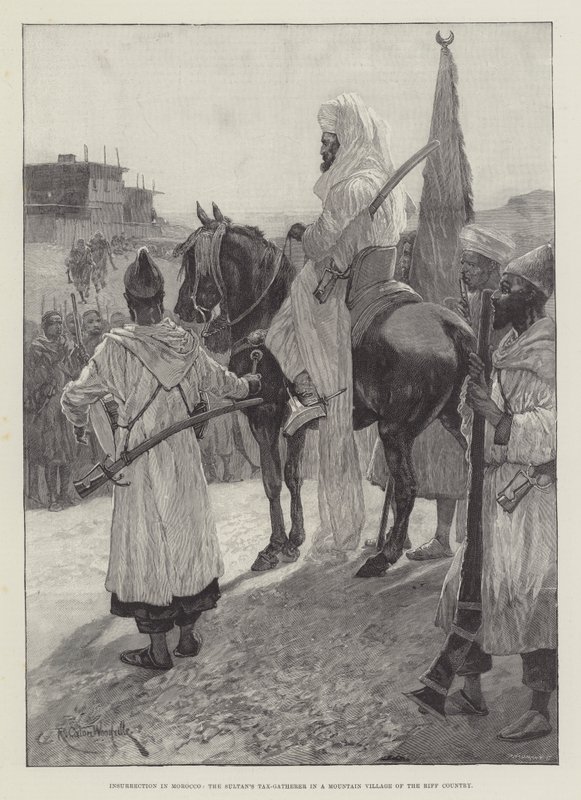 मोरक्को में विद्रोह, रिफ़ कंट्री के एक माउंटेन विलेज में सुल्तान का टैक्स-गैदर द्वारा रिचर्ड केटन वुडविले जूनियर