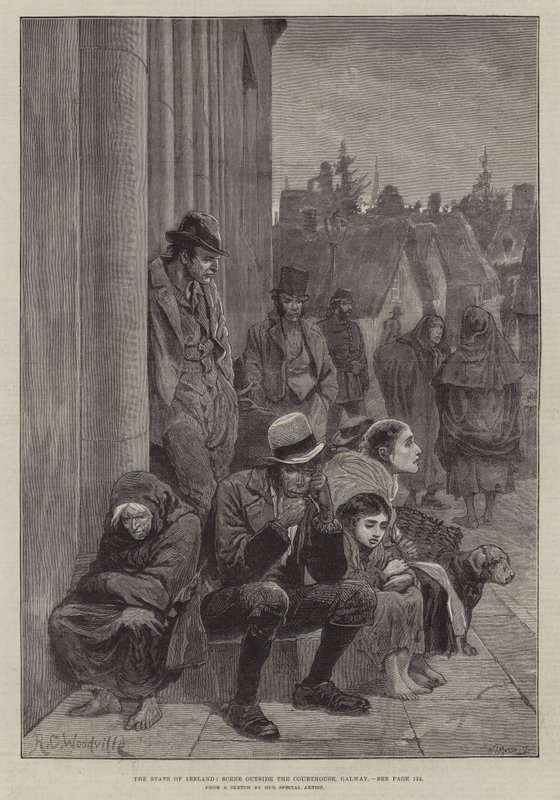 आयरलैंड के राज्य, कोर्टहाउस के बाहर दृश्य, गॉलवे द्वारा रिचर्ड केटन वुडविले जूनियर