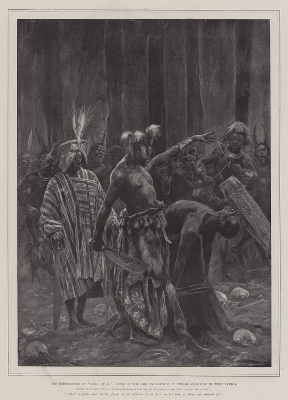 एआरओ अभियान द्वारा लंबे जू-जू संस्कार का दमन, पश्चिम अफ्रीका में एक मानव बलिदान द्वारा रिचर्ड केटन वुडविले जूनियर