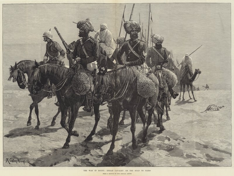 मिस्र में युद्ध, काहिरा के लिए सड़क पर भारतीय कैवलरी द्वारा रिचर्ड केटन वुडविले जूनियर