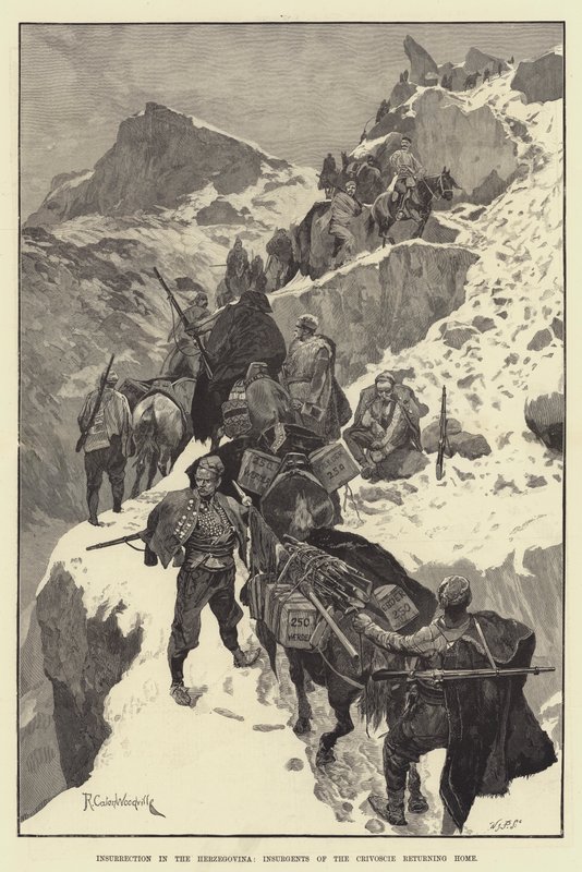 हर्जेगोविना में विद्रोह, घर लौटने वाले क्रिवोस्की के विद्रोह द्वारा रिचर्ड केटन वुडविले जूनियर