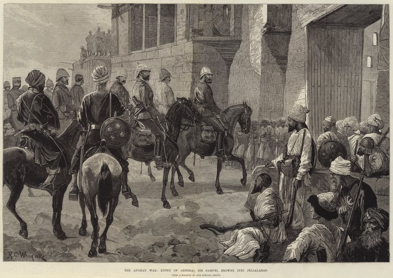 अफगान युद्ध, जनरल सर सैमुअल ब्राउन की जलीलाबाद में प्रवेश द्वारा रिचर्ड केटन वुडविले जूनियर