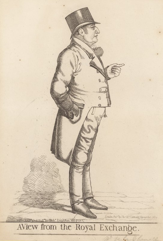 ली ला चमेटे (f.1817); रॉयल एक्सचेंज, 1817 का एक दृश्य द्वारा रिचर्ड डाइटन