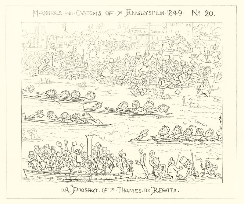 1849, थेम्स रेगाटा की एक संभावना द्वारा रिचर्ड डॉयल