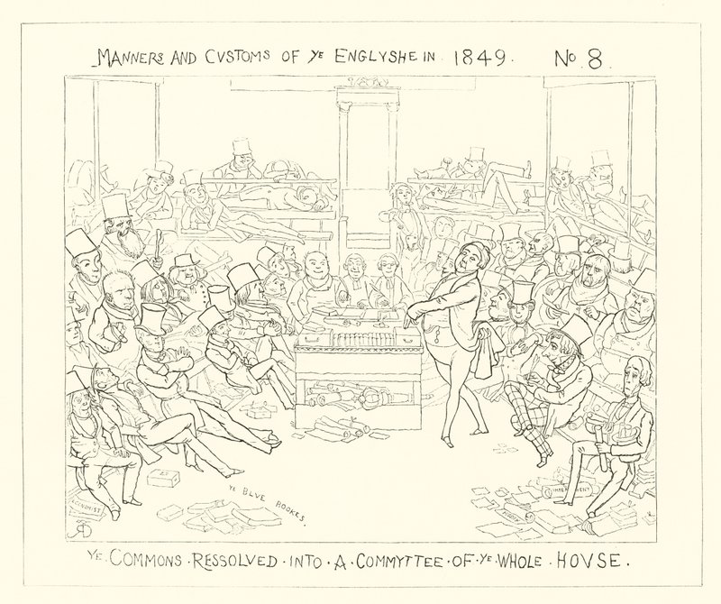 1849, कॉमन्स ने पूरे सदन की एक समिति में हल किया द्वारा रिचर्ड डॉयल
