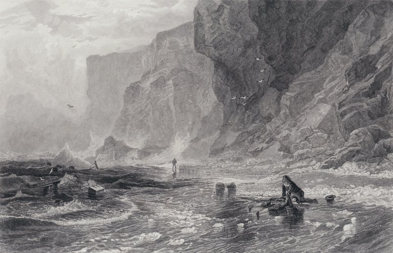 समुद्री डाकू के लिए चित्रण सर वाल्टर स्कॉट द्वारा (उत्कीर्णन) द्वारा सैमुअल (बाद में) बौघ