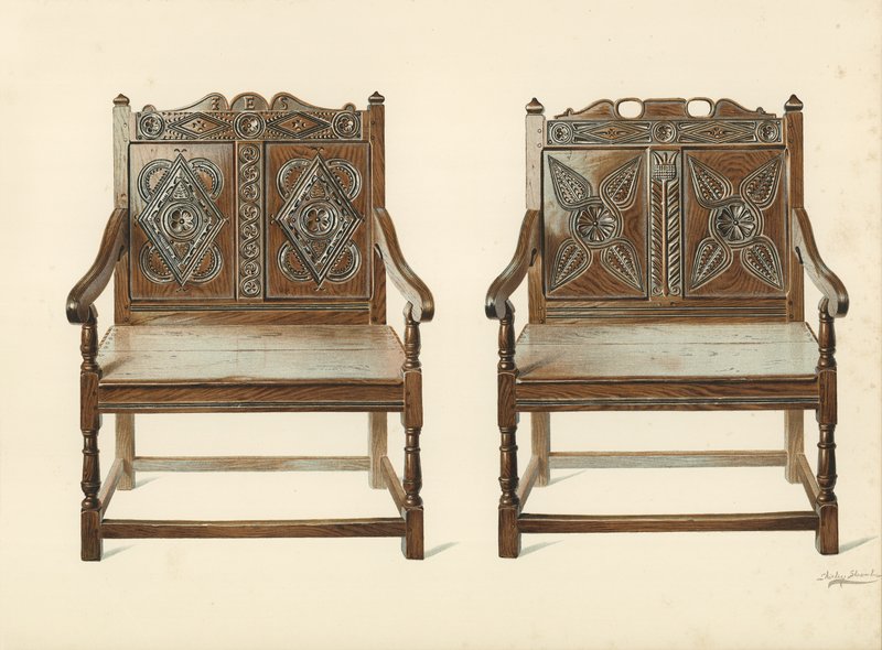 ओक डबल चेयर्स (वेल्श), एच क्लेरेंस व्हाइट (क्रोमोलिथो) की संपत्ति द्वारा शर्ली चार्ल्स लेवेलिन स्लोकॉम्बे