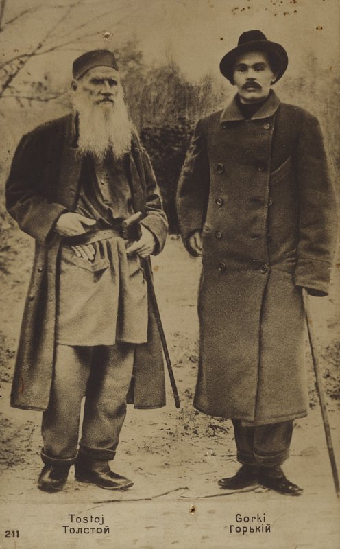 रूसी लेखक लियो टॉल्स्टॉय और मैक्सिम गोर्की, 1900 द्वारा सोफिया एंड्रीवाना टॉल्स्टया