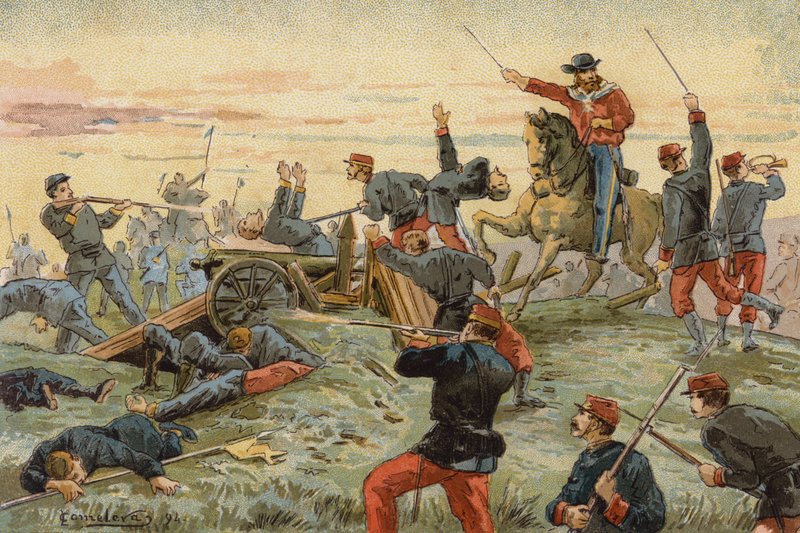 सैन एंटोनियो डेल सेंटो, उरुग्वेयन गृह युद्ध, 1846 की लड़ाई में ग्यूसेप गैरीबाल्डी द्वारा स्पेनिश स्कूल