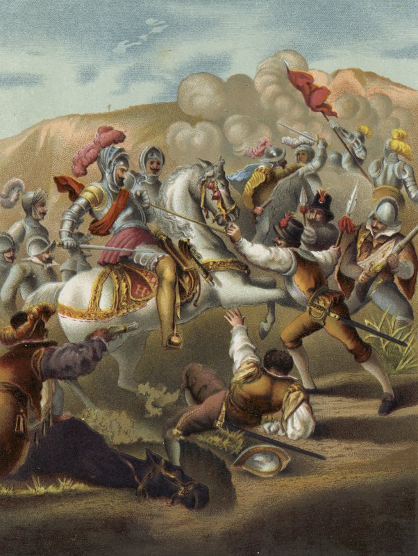 1509, इटली के अग्नाडेलो की लड़ाई में फ्रांस के राजा लुईस XII द्वारा स्पेनिश स्कूल