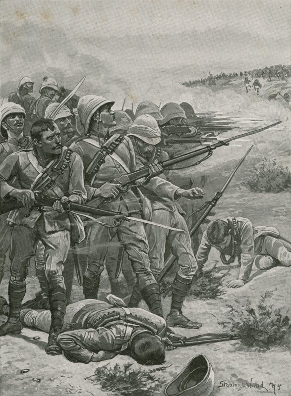 1885 में अबू-क्रु, सूडान का चौक द्वारा स्टेनली एल। वुड