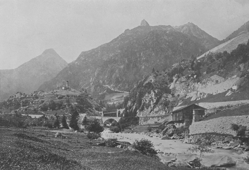 वासन के पास गोथर्ड लाइन (बी / डब्ल्यू फोटो) द्वारा स्विस फोटोग्राफर