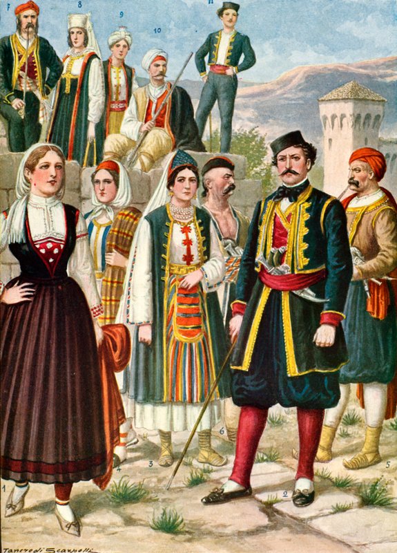 Dalmatia और Morlacchi की वेशभूषा द्वारा टेंक्रेडी स्कार्पेलि