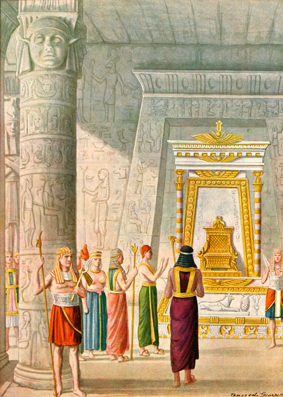 मिस्र - मंदिर के संरक्षक द्वारा टेंक्रेडी स्कार्पेलि